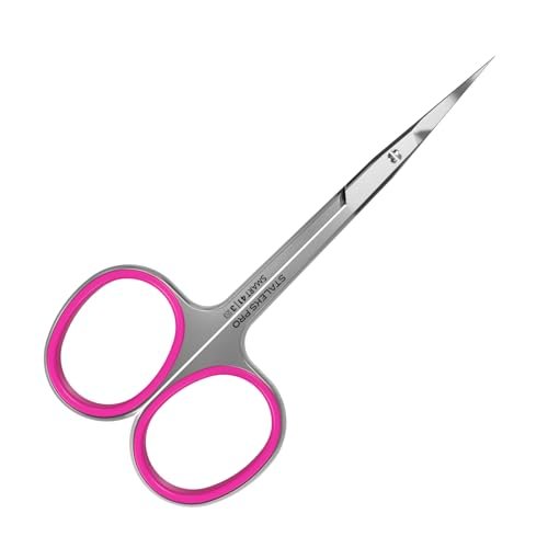 Staleks Professional Cuticle Scissors – Stainless Steel, Extra Fine Curved Blades – Smart 41 Type 3 SS-41/3 - görsel 1