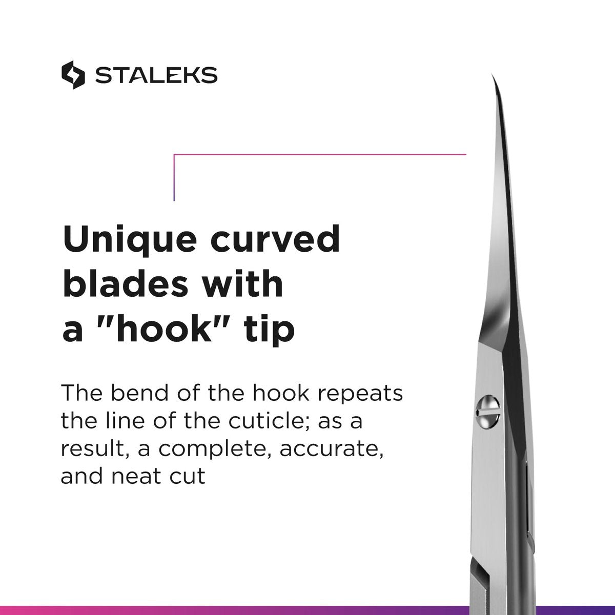 Staleks Professional Cuticle Scissors – Stainless Steel, Extra Fine Curved Blades – Smart 41 Type 3 SS-41/3 - görsel 10