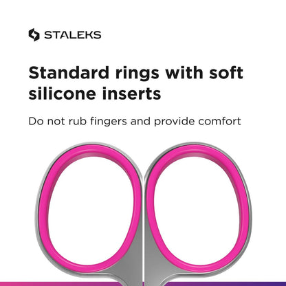 Staleks Professional Cuticle Scissors – Stainless Steel, Extra Fine Curved Blades – Smart 41 Type 3 SS-41/3