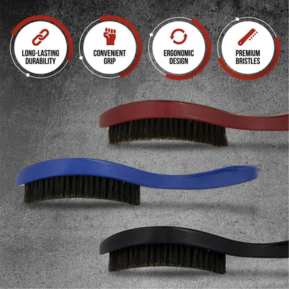 Roman-T Men's 360 Wave Brush Set - Three Handle Brushes for 360 Waves (Soft, Medium & Hard) - Grooming Gift Set Avelisse