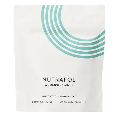 Nutrafol Women's Balance Hair Growth Supplements, Ages 45 and Up, Clinically Proven for Visibly Thicker Hair and Scalp Coverage in 3-6 Months, Dermatologist Recommended - 1 Month Supply Refill Pouch Avelisse