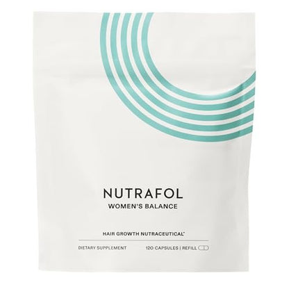 Nutrafol Women's Balance Hair Growth Supplements, Ages 45 and Up, Clinically Proven for Visibly Thicker Hair and Scalp Coverage in 3-6 Months, Dermatologist Recommended - 1 Month Supply Refill Pouch Avelisse