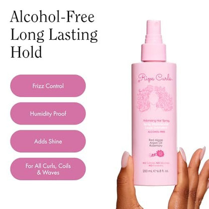 Rizos Curls Alcohol-Free Curl Hair Spray – Flexible Hold, Volume & Frizz Control – Adds Shine & Bounce for All Hair Types 1a–4c – Sulfate, Paraben & Alcohol-Free Avelisse
