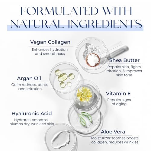 Skin 2.0 Hyaluronic Acid & Collagen Face Moisturizer – Deep Hydration, Firming & Anti-Aging Day Cream for Dry Skin – Dermatologist Tested, Korean Skin Care for All Skin Types, Clean Beauty – 1.69 Oz Avelisse