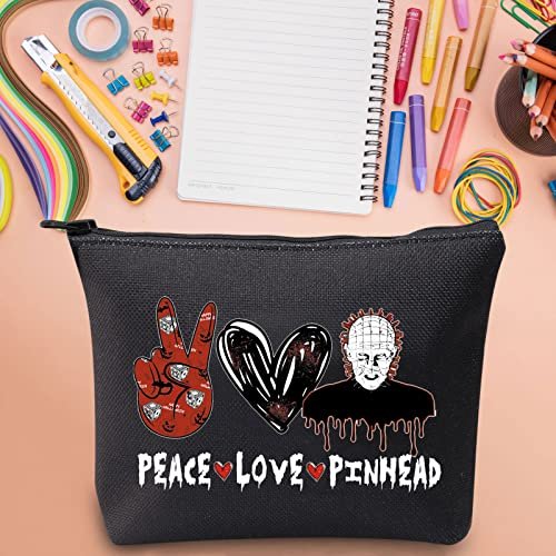 WZMPA Hellraiser Cosmetic Bag – Peace Love Pinhead Makeup Pouch for Fans - görsel 14