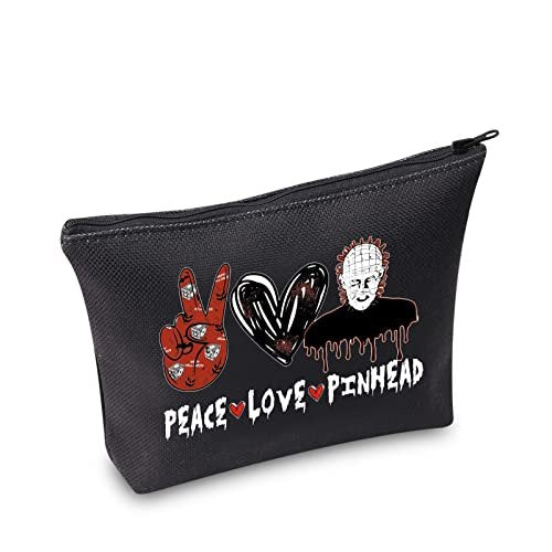 WZMPA Hellraiser Cosmetic Bag – Peace Love Pinhead Makeup Pouch for Fans - görsel 2