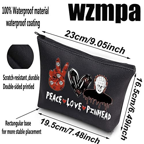 WZMPA Hellraiser Cosmetic Bag – Peace Love Pinhead Makeup Pouch for Fans - görsel 4