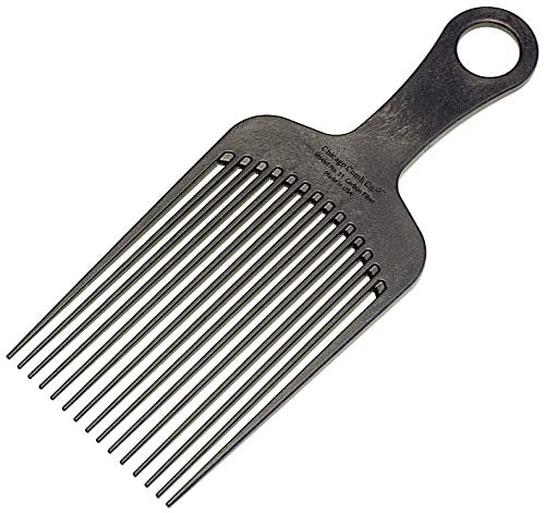 Chicago Comb Model 11 Carbon Fiber Large Hair Pick - Anti-Static, 7.5 Inches (19 cm), Made in USA Avelisse