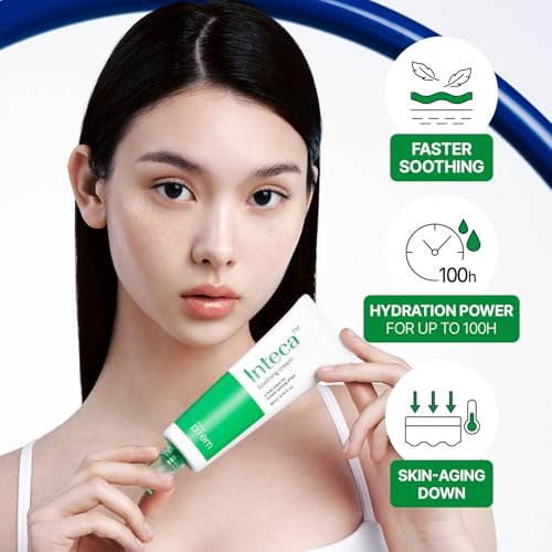 MAKE P:REM INTECA™ Soothing Cream – Advanced Non-Comedogenic Centella Asiatica Moisturizer for Acne-Prone & Sensitive Skin, Korean Vegan Face Cream, 2.70 fl oz Avelisse