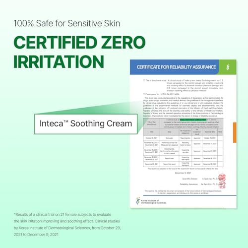 MAKE P:REM INTECA™ Soothing Cream – Advanced Non-Comedogenic Centella Asiatica Moisturizer for Acne-Prone & Sensitive Skin, Korean Vegan Face Cream, 2.70 fl oz Avelisse