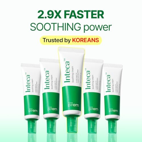 MAKE P:REM INTECA™ Soothing Cream – Advanced Non-Comedogenic Centella Asiatica Moisturizer for Acne-Prone & Sensitive Skin, Korean Vegan Face Cream, 2.70 fl oz Avelisse