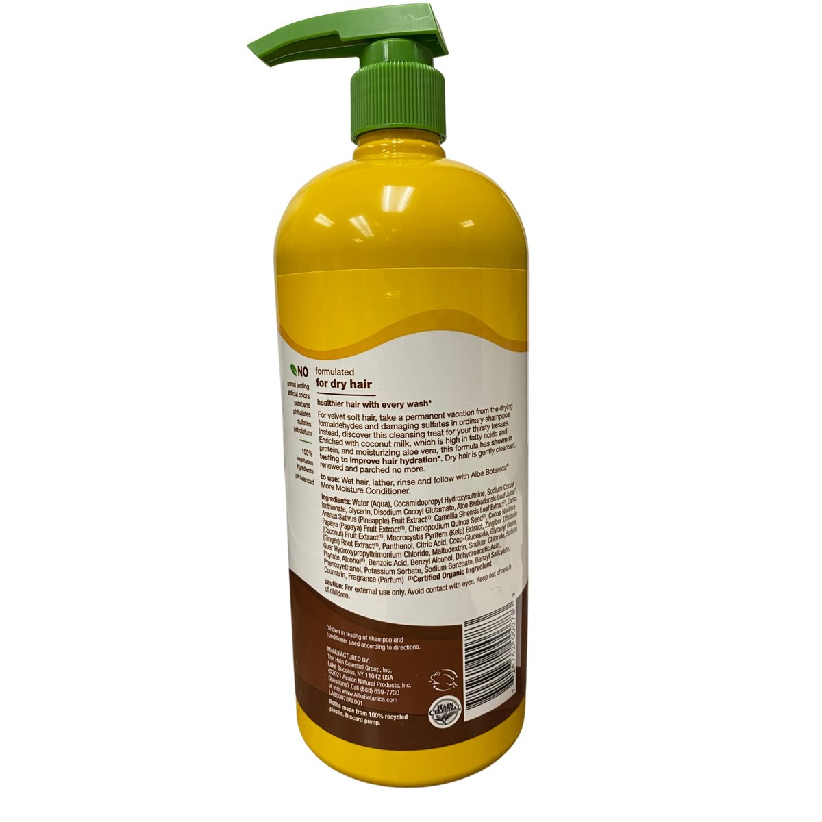 Alba Botanica More Moisture Shampoo with Coconut Milk - 34 oz Avelisse