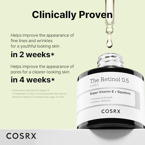 COSRX Retinol 0.5 Oil – Anti-Aging Face Serum with 0.5% Retinoid, Reduces Wrinkles & Fine Lines, Gentle Korean Skincare for Day & Night, Not Tested on Animals - görsel 8