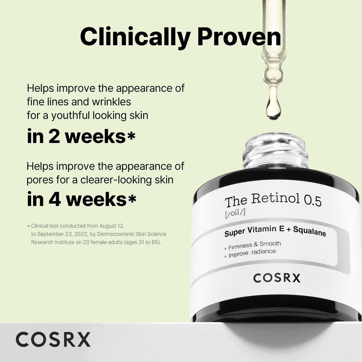 COSRX Retinol 0.5 Oil – Anti-Aging Face Serum with 0.5% Retinoid, Reduces Wrinkles & Fine Lines, Gentle Korean Skincare for Day & Night, Not Tested on Animals - görsel 7