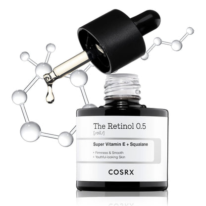 COSRX Retinol 0.5 Oil – Anti-Aging Face Serum with 0.5% Retinoid, Reduces Wrinkles & Fine Lines, Gentle Korean Skincare for Day & Night, Not Tested on Animals