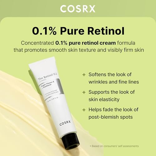 COSRX Retinol 0.1% Cream - Anti-Aging Eye & Neck Cream for Firming, Reducing Wrinkles & Fine Lines - Gentle Daily Korean Skincare (0.67 oz) - görsel 4