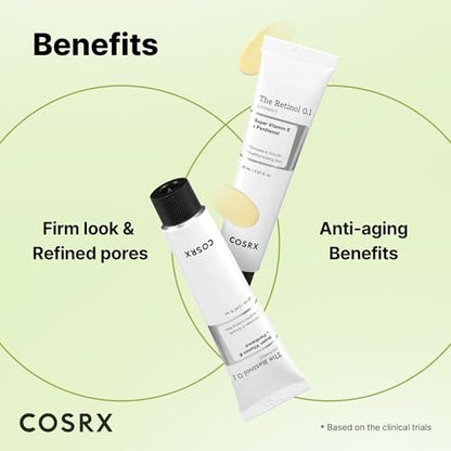 COSRX Retinol 0.1% Cream - Anti-Aging Eye & Neck Cream for Firming, Reducing Wrinkles & Fine Lines - Gentle Daily Korean Skincare (0.67 oz)