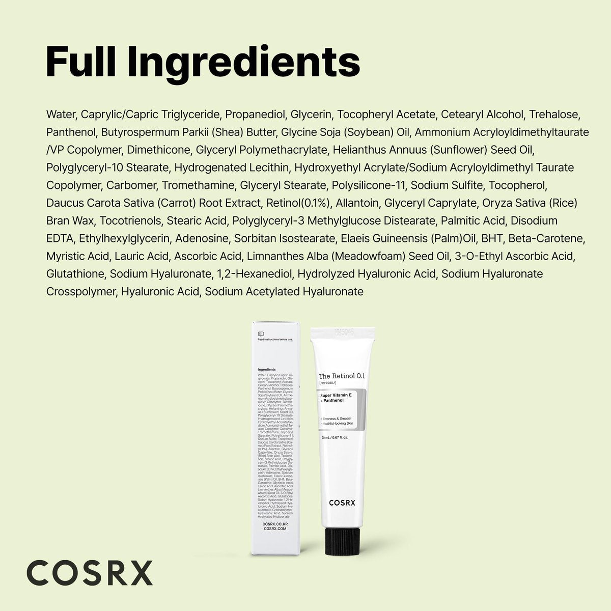 COSRX Retinol 0.1% Cream - Anti-Aging Eye & Neck Cream for Firming, Reducing Wrinkles & Fine Lines - Gentle Daily Korean Skincare (0.67 oz) - görsel 17