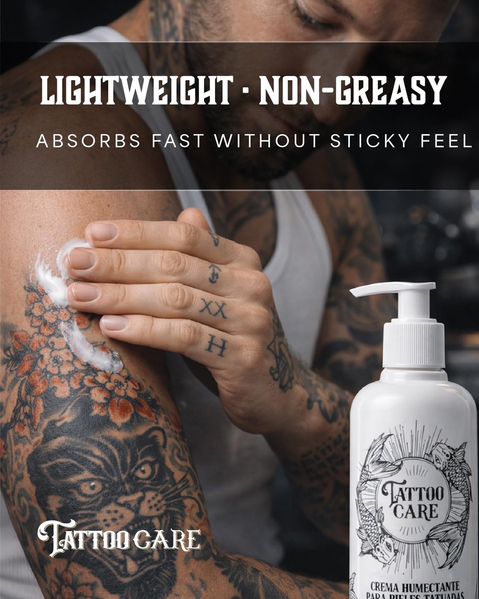 Tattoo Care Aftercare Kit - Tattoo Cream & Soap for Healing, Protecting & Brightening New & Old Tattoos - Cruelty-Free (6.7 fl oz Each, 2-Pack) Avelisse
