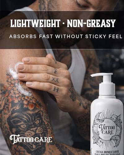 Tattoo Care Aftercare Kit - Tattoo Cream & Soap for Healing, Protecting & Brightening New & Old Tattoos - Cruelty-Free (6.7 fl oz Each, 2-Pack) Avelisse