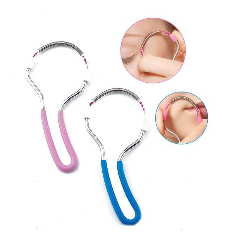 4 Pcs Facial Hair Remover Manual Epilator Spring - Face Hair Removal Tool with Handle (Random Color) - görsel 10