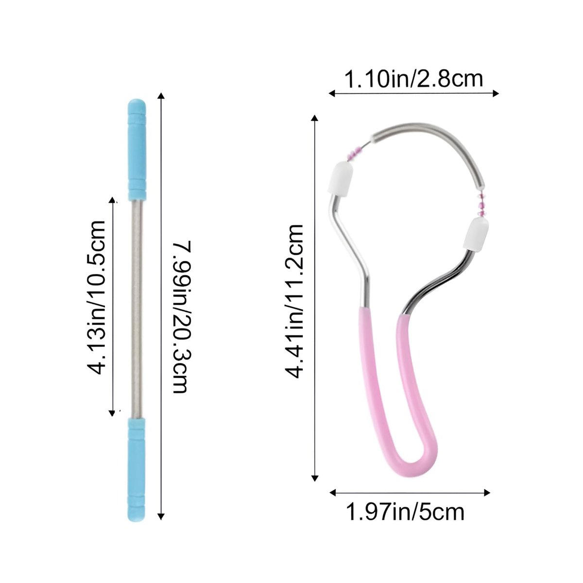 4 Pcs Facial Hair Remover Manual Epilator Spring - Face Hair Removal Tool with Handle (Random Color) - görsel 3