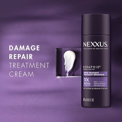 Nexxus Keraphix Damage Repair Pre-Wash Treatment Cream for Damaged Hair with Keratin Protein & Black Rice, 6 oz Avelisse