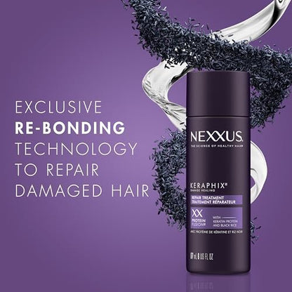 Nexxus Keraphix Damage Repair Pre-Wash Treatment Cream for Damaged Hair with Keratin Protein & Black Rice, 6 oz Avelisse