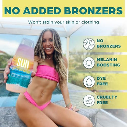 Elegant Sun Sun Proverbs Tanning Bed Lotion - Dark Tan Accelerator for Indoor & Outdoor Use, Bronzer-Free White Lotion for Natural Bronzing, 10 Fl Oz Avelisse