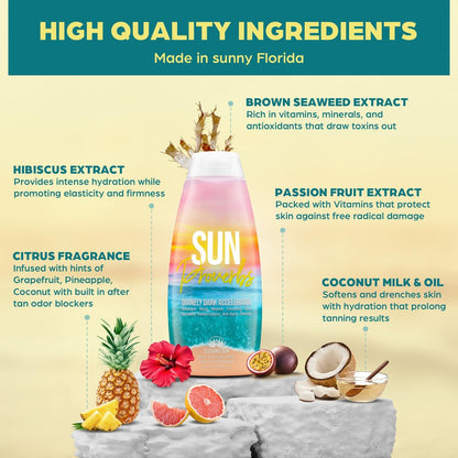 Elegant Sun Sun Proverbs Tanning Bed Lotion - Dark Tan Accelerator for Indoor & Outdoor Use, Bronzer-Free White Lotion for Natural Bronzing, 10 Fl Oz Avelisse