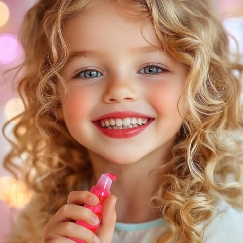 M&U Glitter Lip Gloss Set with Carrying Case - 12 Assorted Flavors Moisturizing Shimmer Glossy Lip Makeup for Kids and Teens Ages 5+ - görsel 6