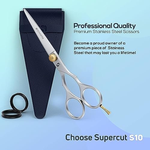 Suvorna 6" Professional Hair Scissors - High Carbon Steel Shears for Precision Cutting, Trimming & Grooming - Right Hand Hair Cutting Scissors for Men, Women, Kids & Adults - görsel 6