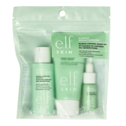 e.l.f. SKIN Blemish Breakthrough Blemish Control Basics Kit - Travel-Size Acne Skincare Routine with Cleanser, Serum & Moisturizer, Vegan & Cruelty-Free Avelisse