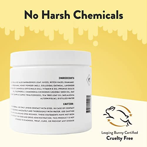 ECZEMA HONEY Itch Cooling Face & Body Rounds - Anti-Itch Cotton Face Pads - Moisturizer for Eczema, Dry & Sensitive Skin (50 Cotton Rounds) Avelisse
