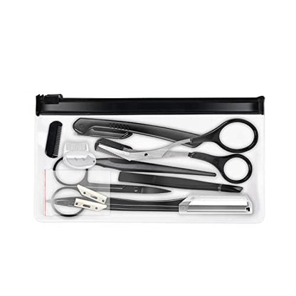 ZTRHYOO 11-in-1 Eyebrow Razor & Dermaplaning Kit – Stainless Steel Face Razors for Women & Men