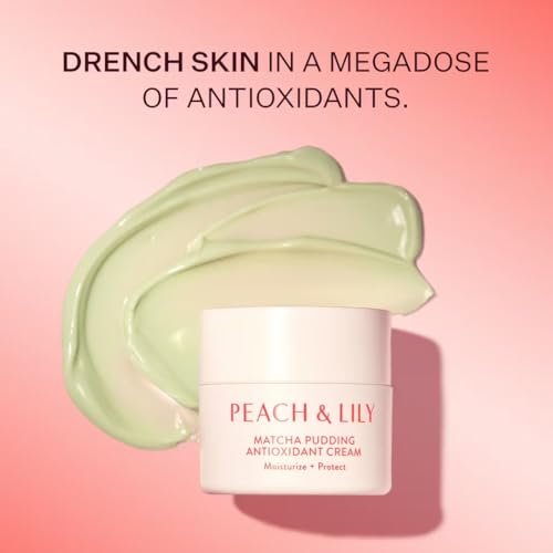 Peach & Lily Matcha Pudding Antioxidant Cream - Hydrating Face Moisturizer with Green Tea & Niacinamide, Vegan & Cruelty-Free Korean Skincare (1.69 fl oz) Avelisse