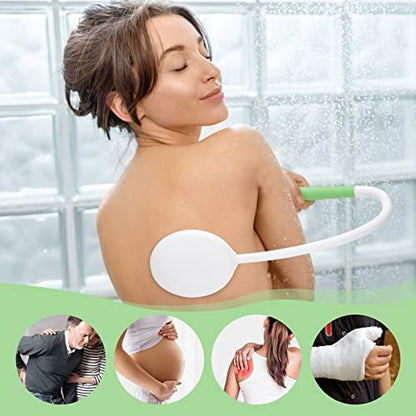 LYIGEOL 27.5" Back Bath Brush with Long Curved Handle - U-Shaped Body Scrubber for Elderly, Disabled, Post-Surgery, Limited Mobility, Spine Pain, Frozen Shoulder Avelisse