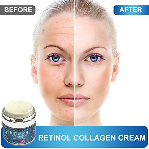 Retinol Cream for Face - Anti-Aging Moisturizer with Collagen, Hyaluronic Acid, Vitamin C & E - Natural Ingredients Day & Night Cream for Women and Men - görsel 12