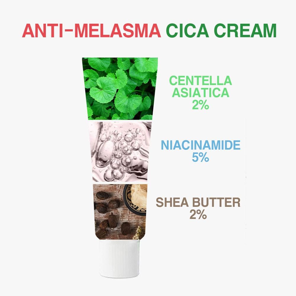 CARE:NEL Melasma Treatment Face Cream - Dark Spot Remover with Centella Asiatica - Korean Skin Care 40ml Avelisse