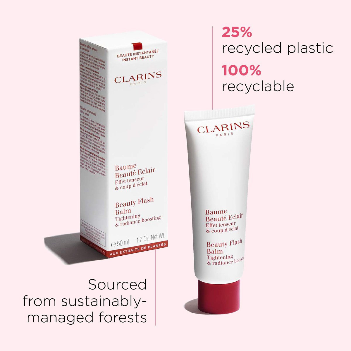 Clarins Beauty Flash Balm – 3-in-1 Hydrating Face Mask, Makeup Primer & Radiance Booster, 1.7 oz Avelisse