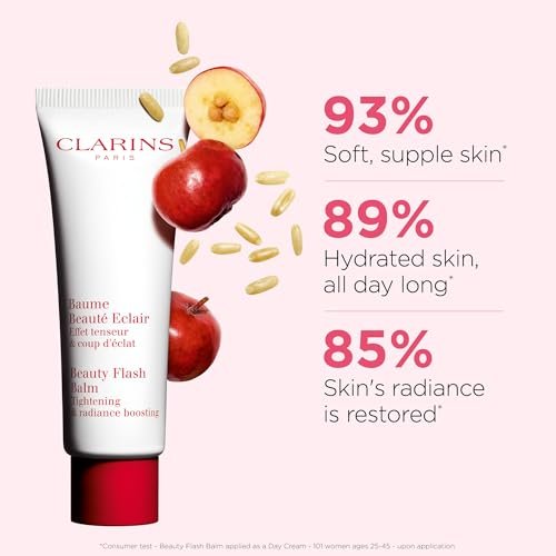 Clarins Beauty Flash Balm – 3-in-1 Hydrating Face Mask, Makeup Primer & Radiance Booster, 1.7 oz Avelisse