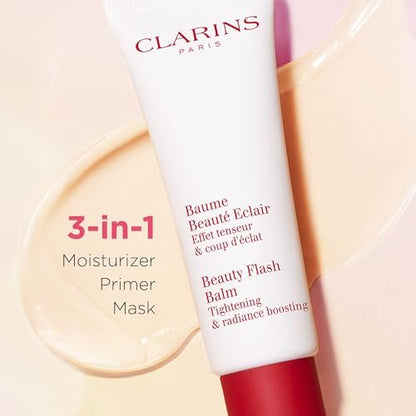 Clarins Beauty Flash Balm – 3-in-1 Hydrating Face Mask, Makeup Primer & Radiance Booster, 1.7 oz Avelisse