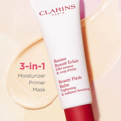 Clarins Beauty Flash Balm – 3-in-1 Hydrating Face Mask, Makeup Primer & Radiance Booster, 1.7 oz Avelisse