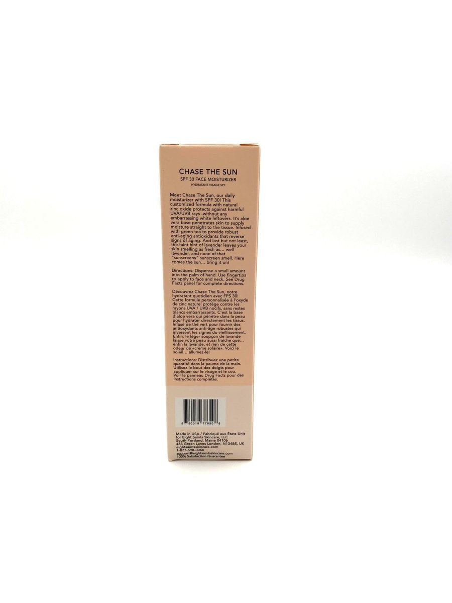 Eight Saints Chase the Sun Broad Spectrum SPF 30 Face Moisturizing Sunscreen - Mineral-Base Daily Face Moisturizer with Hyaluronic Acid, Squalane, and Vitamin E, 2 oz Avelisse