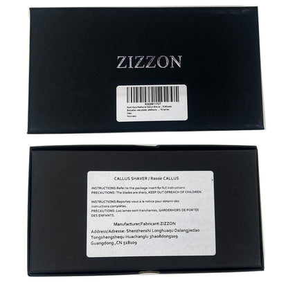 ZIZZON Foot Care Pedicure Callus Shaver Hard Skin Remover with Wood Handle and 70 Replacement Blades