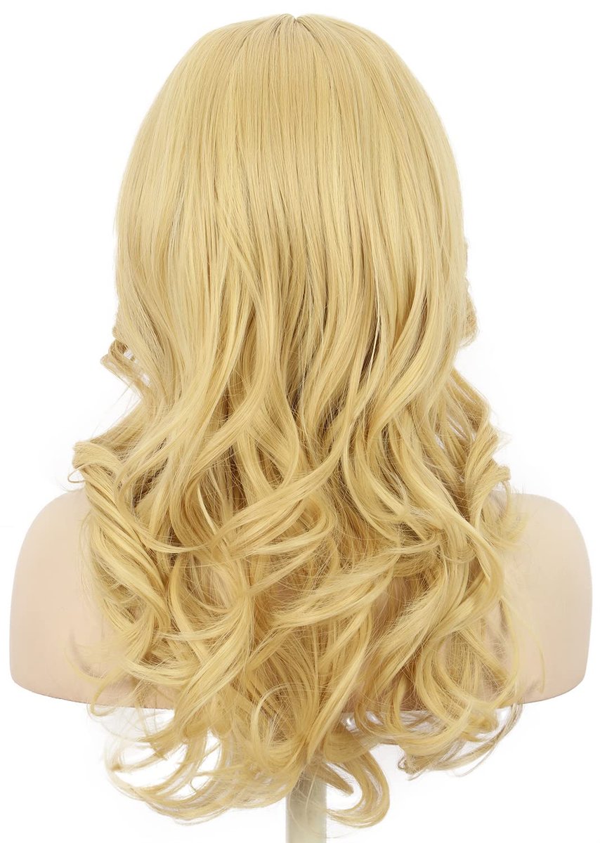 karlery Women's 70s Feathered Wig - Long Blonde Wave Disco Vintage Costume Wig for Party Fashion Accessory - görsel 7