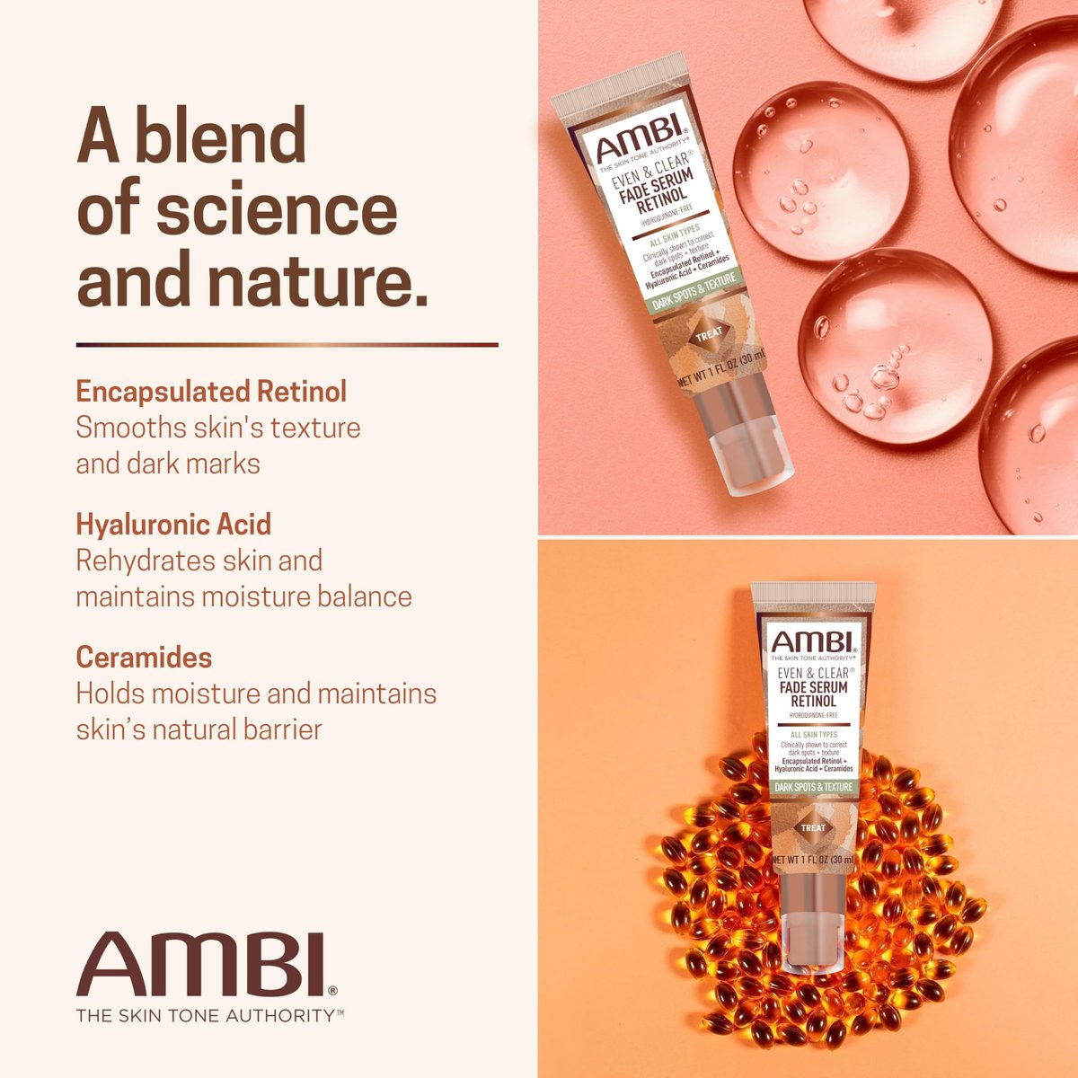 Ambi Even & Clear Fade Serum – Hydroquinone-Free Dark Spot Corrector with Retinol, Hyaluronic Acid, Niacinamide & Ceramides for Hyperpigmentation – 1 Fl Oz - görsel 11