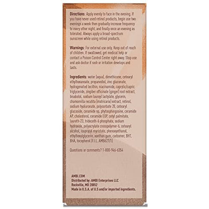 Ambi Even & Clear Fade Serum – Hydroquinone-Free Dark Spot Corrector with Retinol, Hyaluronic Acid, Niacinamide & Ceramides for Hyperpigmentation – 1 Fl Oz