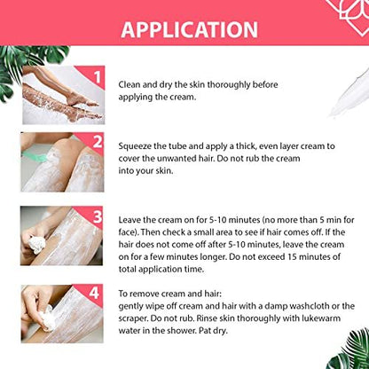 Intimate & Private Hair Removal Cream for Women – Painless Depilatory Cream for Underarms, Bikini & Pubic Area, Sensitive Formula, 4.1 oz Avelisse