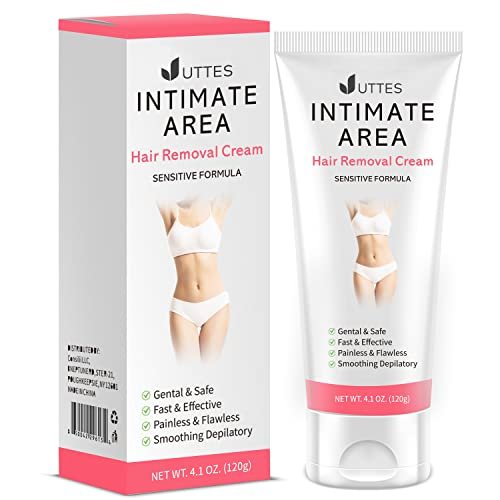 Intimate & Private Hair Removal Cream for Women – Painless Depilatory Cream for Underarms, Bikini & Pubic Area, Sensitive Formula, 4.1 oz Avelisse